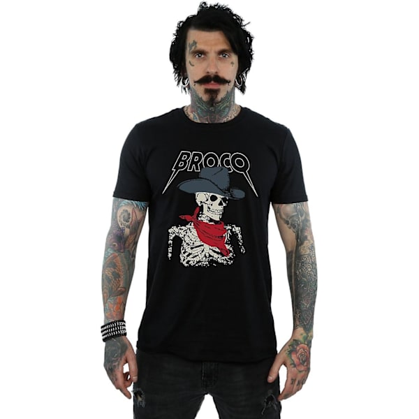 Don Broco Skeleton Cowboy T-skjorte for menn, voksen S-3xl Txu67 Black XL