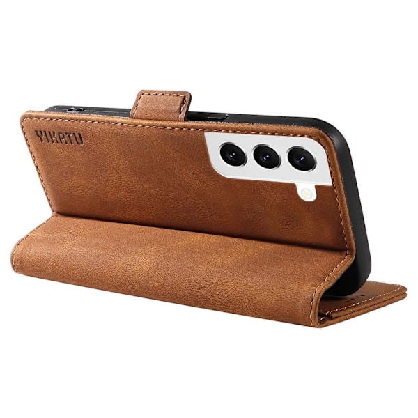 YIKATU YK-005 Til Samsung Galaxy S21 FE 5G Stand Wallet Case Hud-berørings Læder Telefon Cover Multicolor Style C