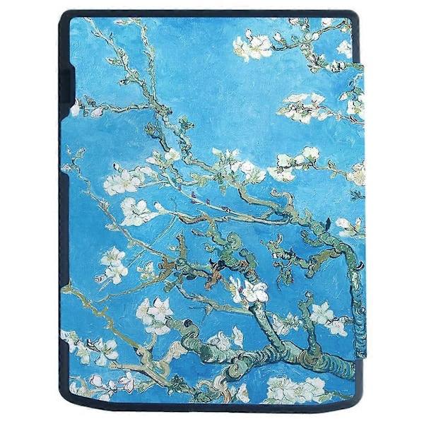 Til PocketBook InkPad Color 2/3 PB743 E-Reader Etui Mønstertryk PU Læder Flip Cover Multicolor Plum Blossom