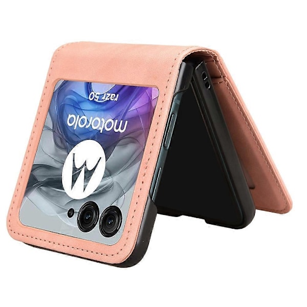 Motorola Razr 50 5G/Razr 2024 5G -puhelimen kotelo, irrotettava muotoilu, korttipaikka, nahka+PC-puhelinkuori Multicolor Style A