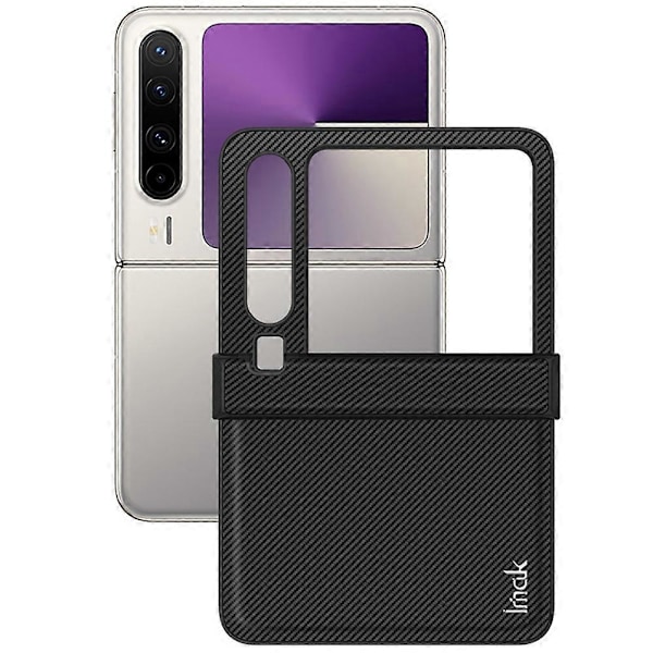 IMAK Ruiyi-serien för Huawei Pura X Fodral Kolfibertextur Läder + PC Telefonskal