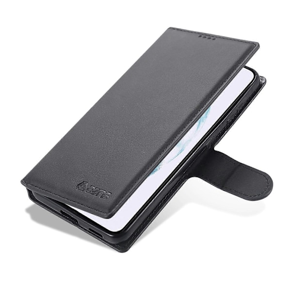 AZNS Dobbeltsidet Magnetisk Lås Pung PU Læder Stand Case til Samsung Galaxy S21 4G/5G Multicolor Style B