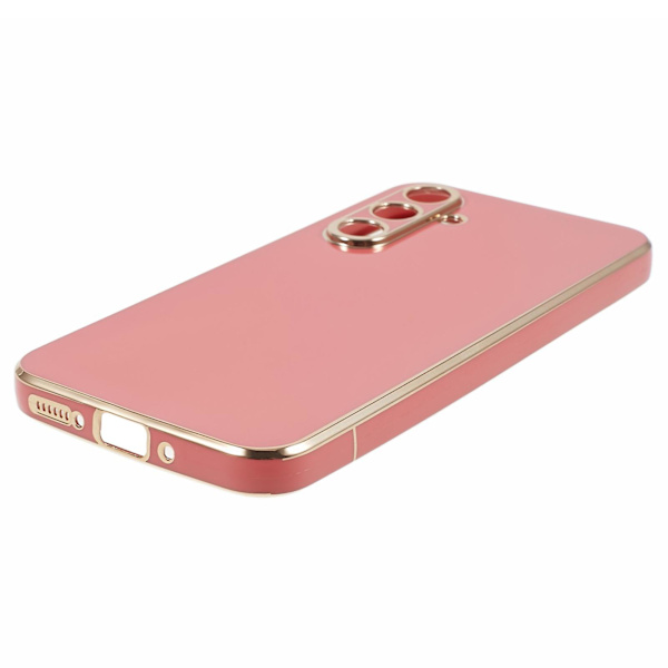 Mjukt Tpu- case för Samsung Galaxy S23 Fe, glänsande 6d galvaniseringstelefon skyddande cover Red