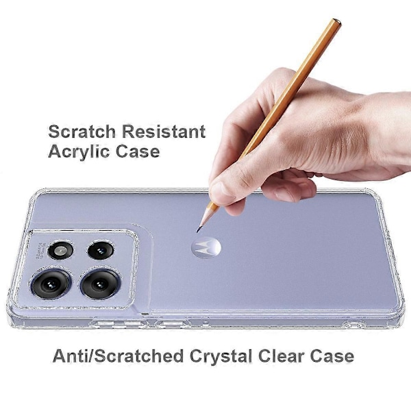 Transparent Telefonskal för Motorola Edge 50 5G TPU+Akryl Stötsäkert Baksidesskydd