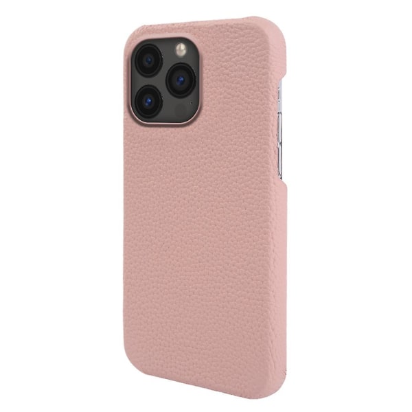 Cover till Iphone 13 Pro Max 6,7", Läderbelagd PC- phone case kompatibel med Magsafe Pink