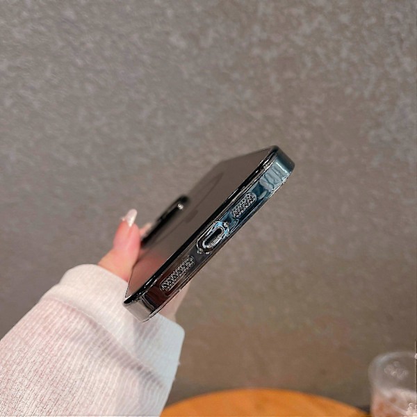 VOERO Matt deksel til iPhone 15 Pro Max PC+Herdet Glass Anti-skli Telefondeksel Multicolor Style C