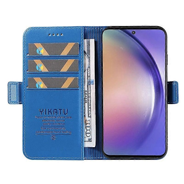 YIKATU YK-003 Plånboksfodral i Läder med Magnetlås för Samsung Galaxy A55 5G Multicolor Sky Blue
