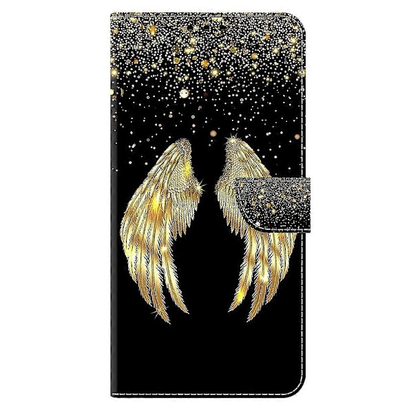 Sony Xperia 5 V Kotelo 3D-kuvio PU-nahkalompakko Puhelinkotelo Jalustalla Multicolor Gold Wing