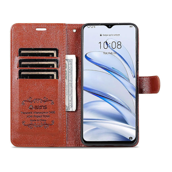 AZNS Telefoncover til Honor 70 Lite 5G Mobiltelefon PU Læder Stand Wallet Beskyttende Skal Multicolor Style C