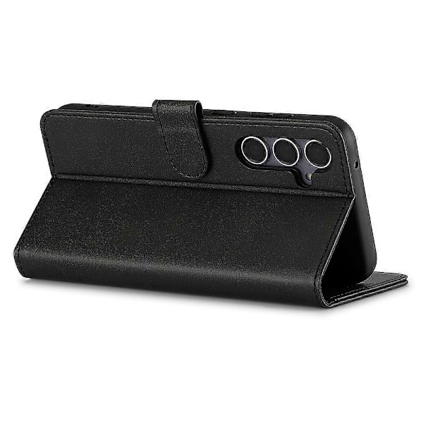LC.IMEEKE Etui til Samsung Galaxy A56 5G, kalvetekstur PU læder, stativ, pung, telefoncover - Grå Multicolor Black