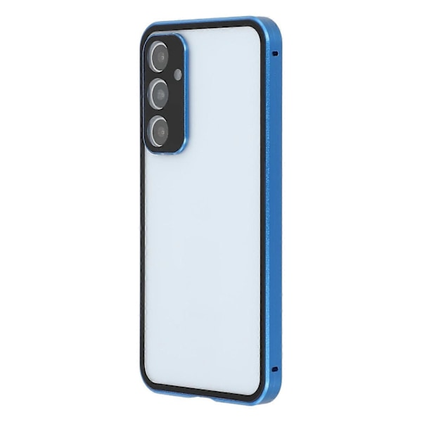For Samsung Galaxy A55 5G Deksel med Skjermbeskytter/Linsefilm Herdet Glass Metall Telefondeksel Multicolor Dark Blue