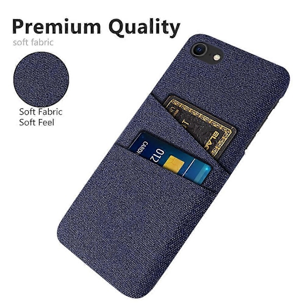 För iPhone SE (2022)/SE (2020)/7 4.7 tum/8 4.7 tum Tygtextur Phonever Anti-scratch Tyg
