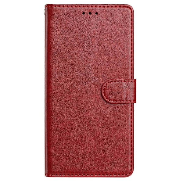 Læder telefoncover med pung, stativ og praktisk rem til iPhone 14 - Grøn Multicolor Red