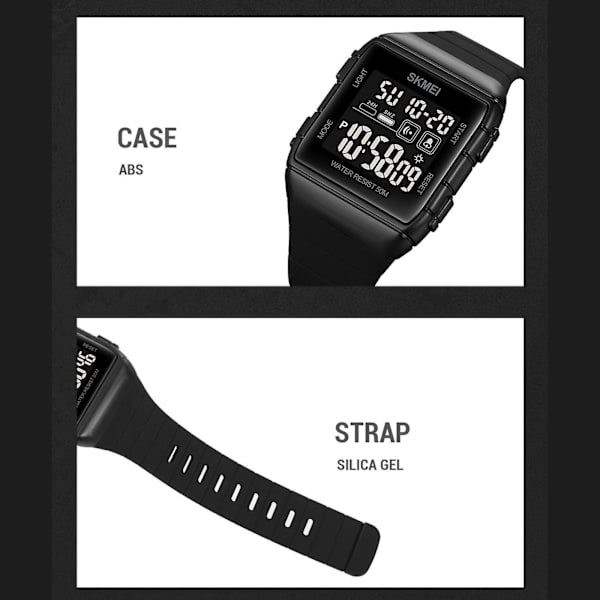 SKMEI 1960 sportklockor Nedräkning dubbel tid watch väckarklocka Kronografbord Digitala klockor blue