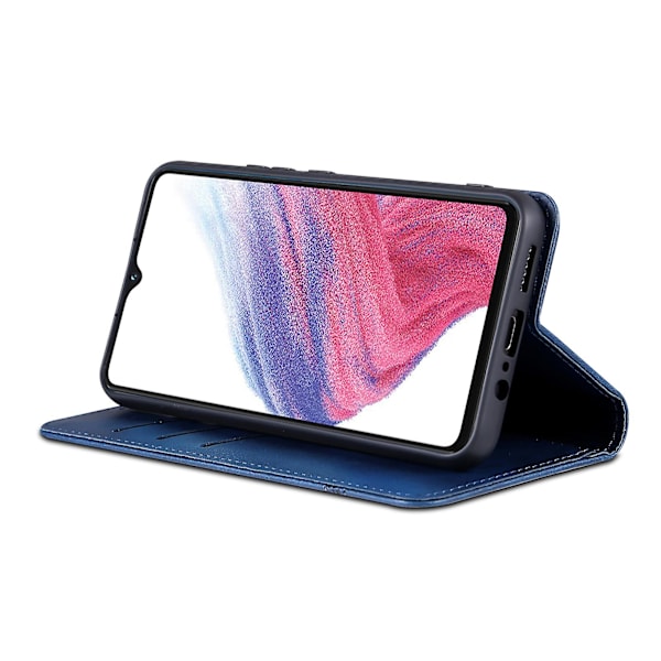 Azns Pu Läder Phone case För Samsung Galaxy A04e 4g, Stativ Magnetic Absorption Flip Cover Blue