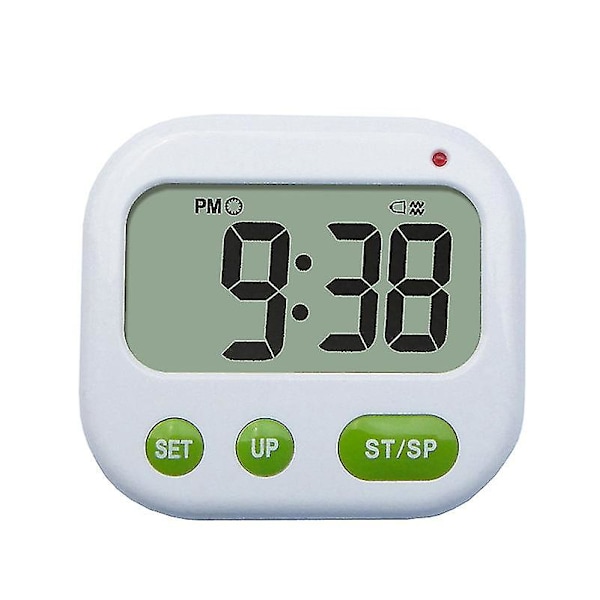 Vækkeur Digital LCD Vibrationsur Batteridrevet Moderne Bærbar Timerur Med Baggrundsbelysning Egnet Til Kontor Soveværelse Kollegium Rejse (1 stk)