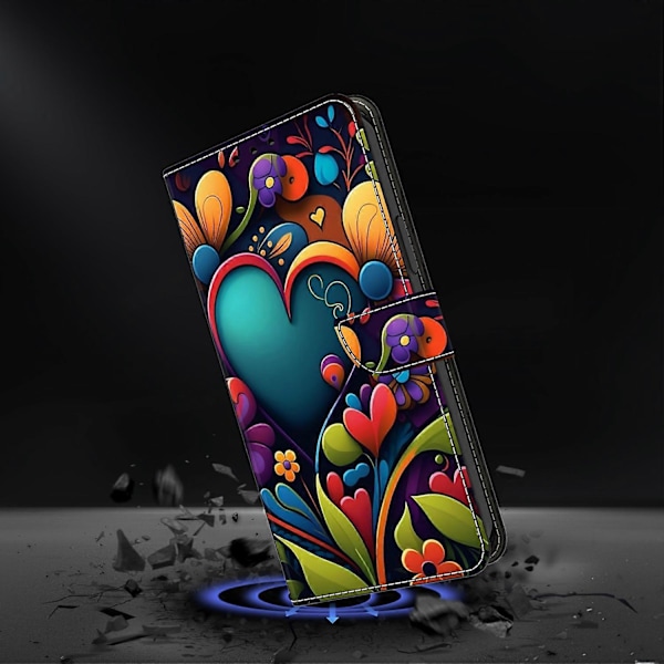 iPhone 16 Plus -kotelo PU-nahkainen lompakkokotelo seisontatoiminnolla Multicolor Style M