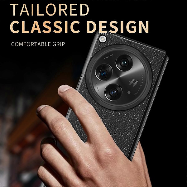 För Oppo Find N3 5G/OnePlus Open Skal PU Läderbelagd Hård PC Anti-fall Telefonskydd Multicolor Style B