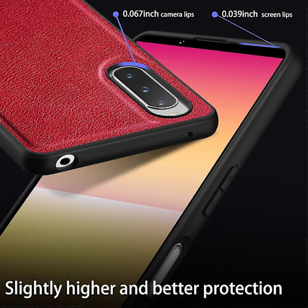 Sony Xperia 10 V Retro -puhelin kotelo, pudotussuoja, PU-nahka+TPU+PC, suojaava puhelinkuori Multicolor Style C