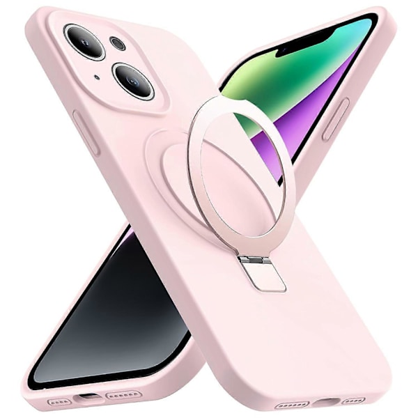 iPhone 14 Magneettinen Puhelinkotelo Piilotetulla Jalustalla Suojakuori Iskunkestävä Nestemäinen Silikonikuori Multicolor Style A