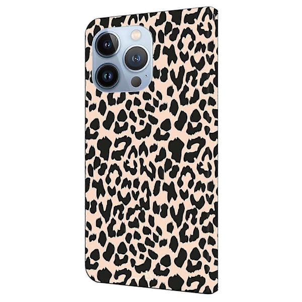 Til iPhone 16 Pro Max Etui Mønsterprintet Beskyttelsescover TPU+PU Læder Flip Telefon Etui Multicolor Style A