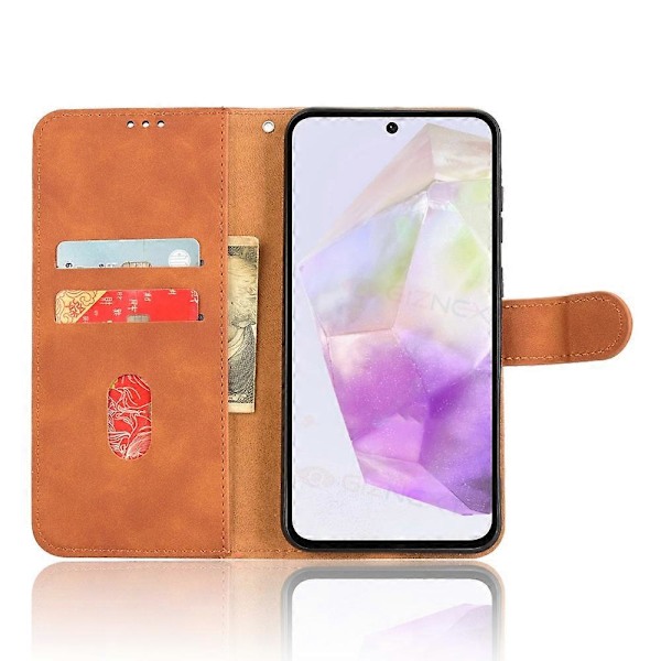 Samsung Galaxy A56 5G nahkakotelo, ihon tuntuinen, pudotussuoja, lompakkokotelo Multicolor Style E