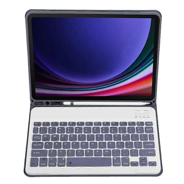 Tyyppi D A710B Samsung Galaxy Tab S9 X710/X716B/X718U Bluetooth-näppäimistöllinen suojakotelo PU+TPU Multicolor Style F