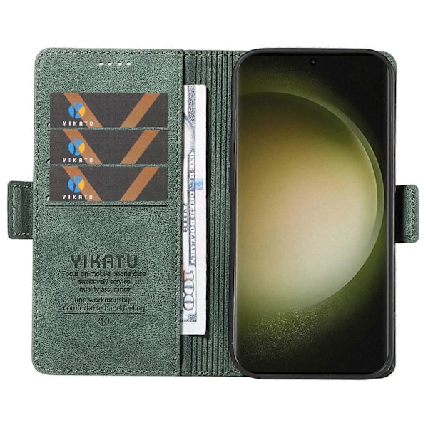 YIKATU YK-005 Telefonpung Etui til Samsung Galaxy S23 Ultra med Hudvenligt Læder og Støttefunktion Multicolor Style D