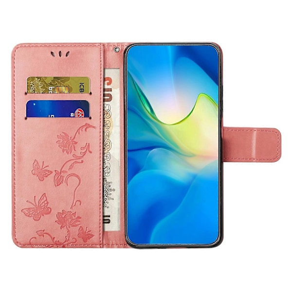Til Samsung Galaxy A26 5G Etui Wallet Stand Præget Sommerfugl Blomst PU Læder Telefon Cover Multicolor Style H