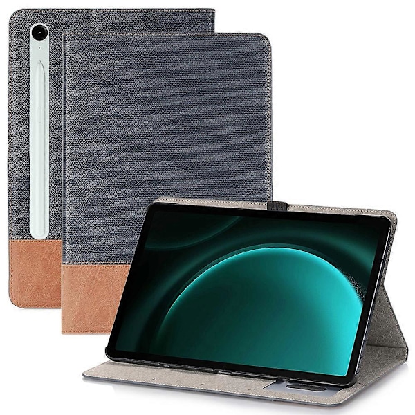 Til Samsung Galaxy Tab S9 FE Wallet Case Krydset Tekstur PU Læder Tablet Cover Multicolor Style B
