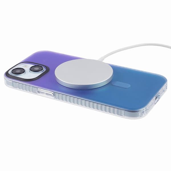 MP Series Til iPhone 13 Kompatibel med MagSafe IMD TPU+Akryl Telefon Cover Multicolor Gradient Purple