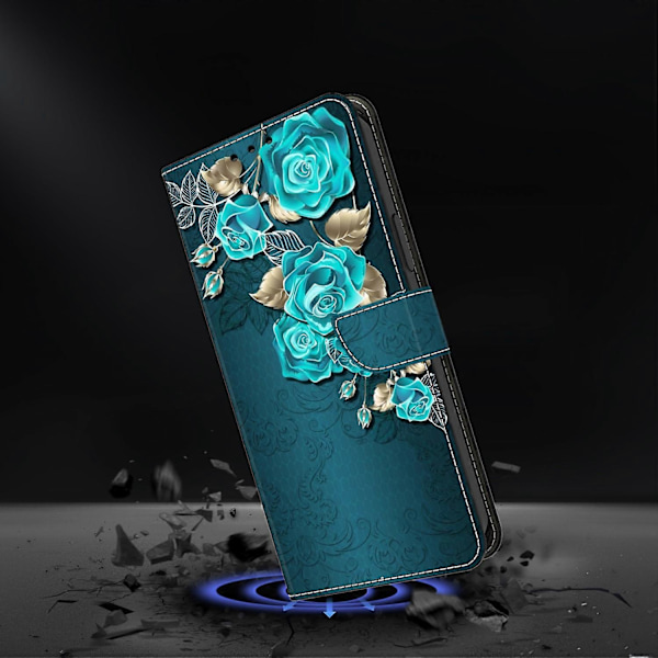 För Xiaomi Redmi Note 12 4G Skal Stöttåligt Mobilskal Läder Flip Plånboksfodral Multicolor Style O