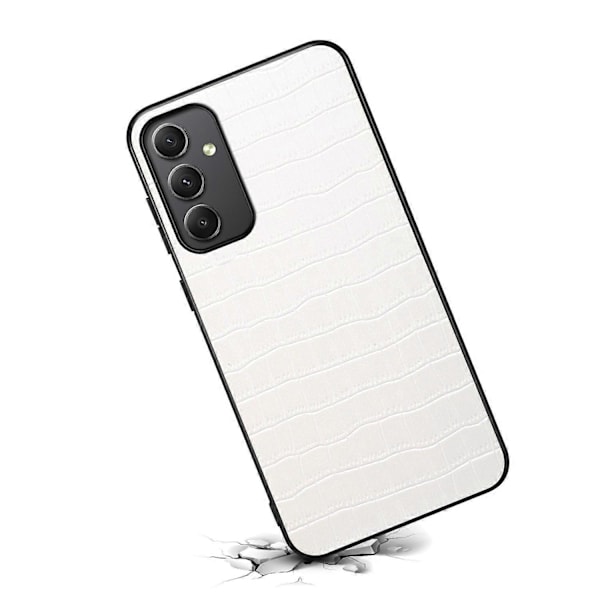 Læder Bagside Cover med Krokodille Tekstur til Samsung Galaxy A35 5G - Beskyttende Skal Multicolor Style D