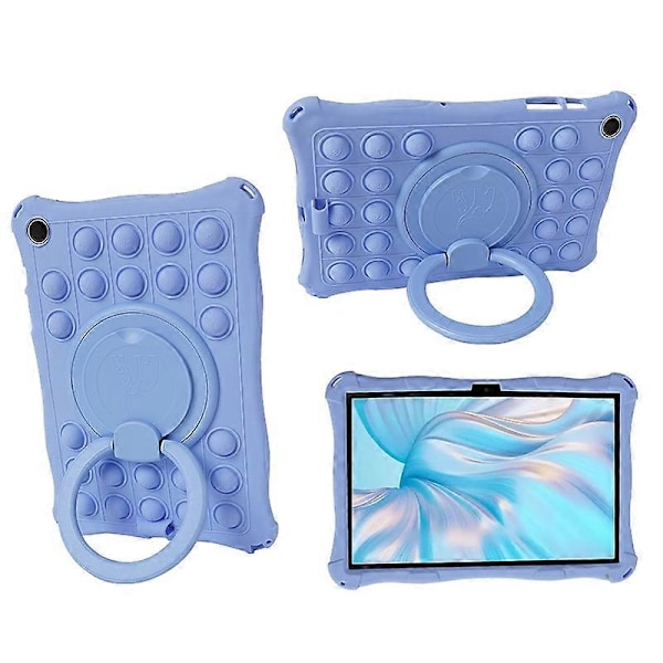 Samsung Galaxy Tab A9 -kotelo Pop Bubble PC+Silikoni Kotelo Käsikahva Jalusta Tablettisuoja Multicolor Style C