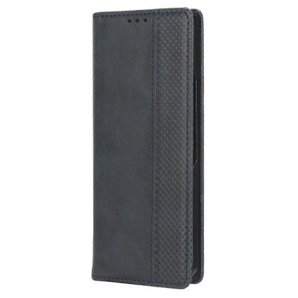 Retro PU Läder Telefonfodral med Magnetisk Stängning och Ställ för Samsung Galaxy Z Fold5 5G Multicolor Style D