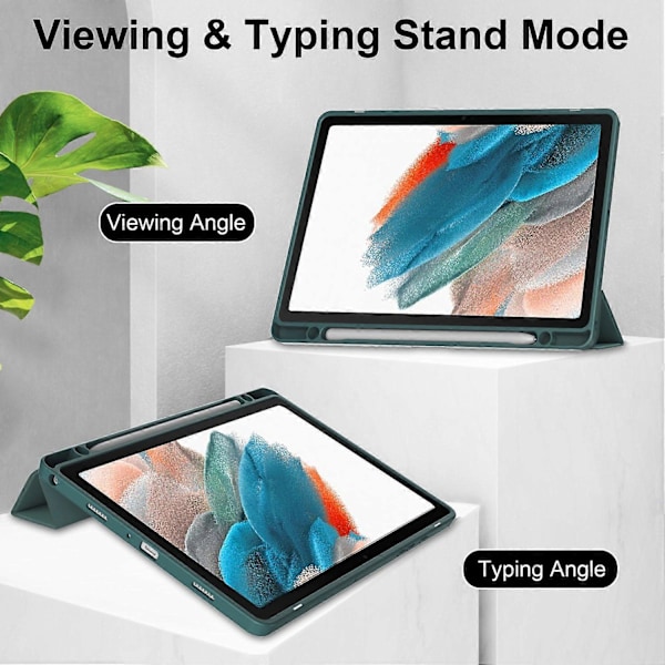 Kirkas takakansi Samsung Galaxy Tab A9+ PU+TPU+Akryyli tablettikotelolle kynäpaikalla Multicolor Style C
