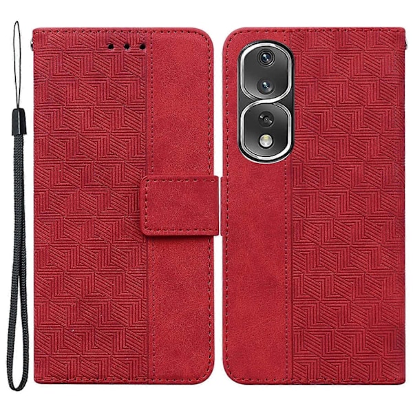 Til Honor 80 Pro 5G Fuld Beskyttelse Mobiltelefon Cover Præget Læder Telefon Etui med Stativpung Multicolor Style F