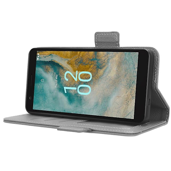 PU Læder Telefonpung til Nokia C02, Litchi Tekstur Stand Telefoncover Multicolor Style D