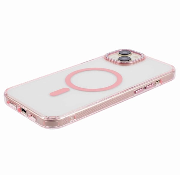 Skal för iPhone 15 Plus Kompatibelt med MagSafe, Magnetisk Ring+TPU+PC+Aluminiumlegeringsskal Multicolor Style A