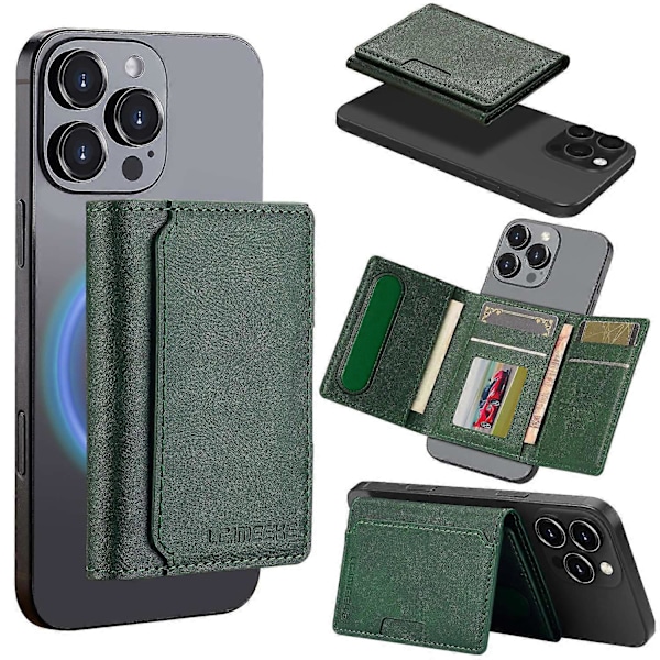 Type C LC.IMEEKE Magnetisk Kortholder Støtteben RFID-blokering PU Læder Telefon Bagside Kortetui Multicolor Style C