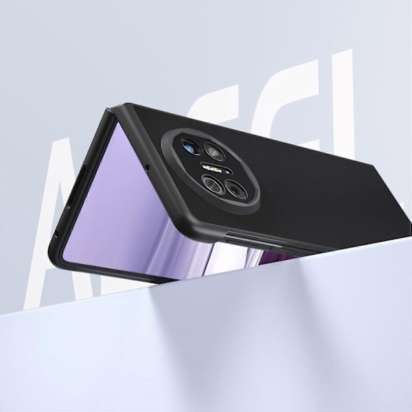 Skal för Huawei Mate X5, Slät Äkta Läder+PC Skyddande Fodral Multicolor Style A
