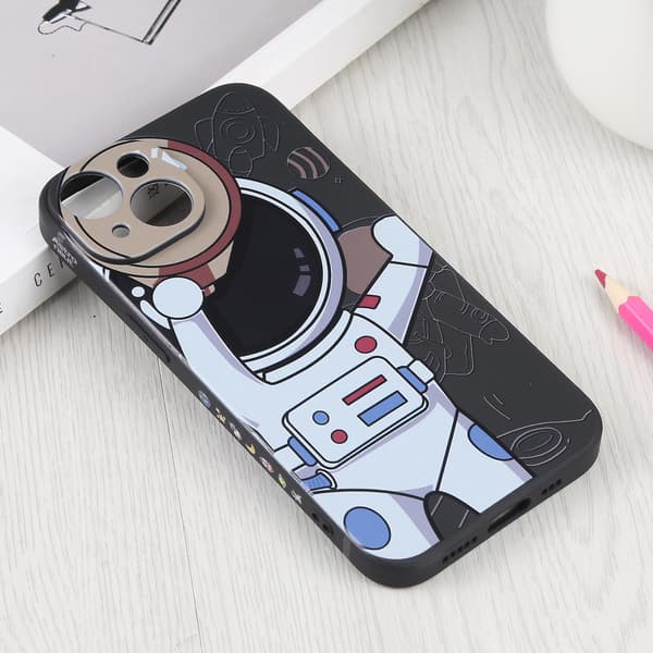 Spaceman kikkertveske til iPhone 14 Plus Black
