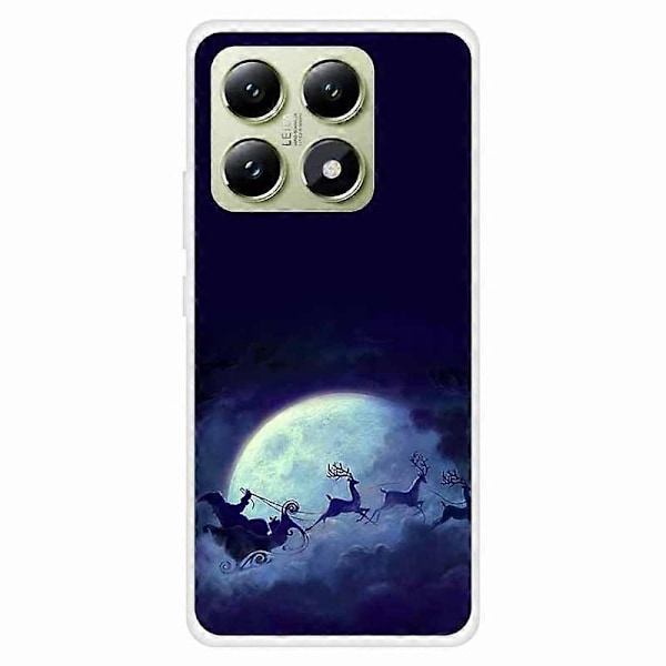 Skal till Xiaomi 14T Festligt Julmönster TPU Skyddande Mobilskal Multicolor Late Night