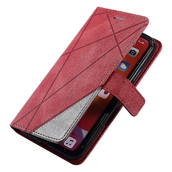 Läderfodral med Rem för iPhone 11, Hudvänlig Skarvning Plånboksfodral Multicolor Style B