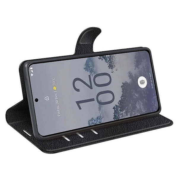För Nokia X30 5G PU Läder Telefonfodral Litchi Textur Plånbok Skyddande Telefonställ Skydd