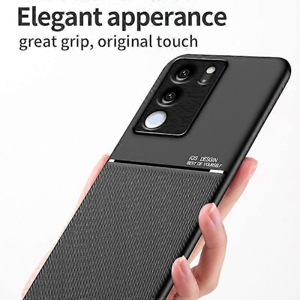 Linjer Præget Læder+TPU Cover til vivo S17 5G/S17 Pro 5G, Magnetisk Holder Metalplade Telefon Cover Multicolor Style A
