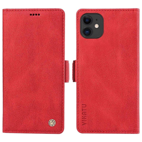 YIKATU YK-005 PU Læder Flip Cover til iPhone 11, Wallet Stand Hud-berørings Telefon Cover Multicolor Style H