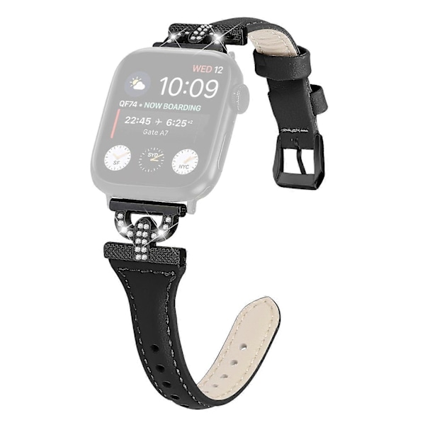 Äkta Typ A-läderarmband för Apple Watch Series 10 42mm/9 8 7 41mm/SE (2023) SE (2022) SE 6