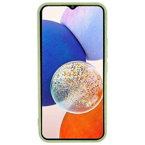 För Samsung Galaxy A14 5G/4G Gummibelagt TPU Skyddsfodral Fiberfoder Fallskydd Mobilskal Multicolor Style B