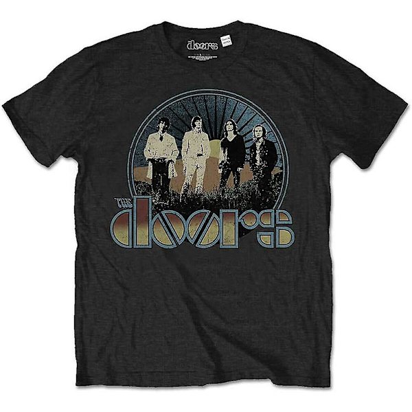 The Doors Jim Morrison Retro Band Posetee T-shirt Herr -vuxen, 3xl Black M